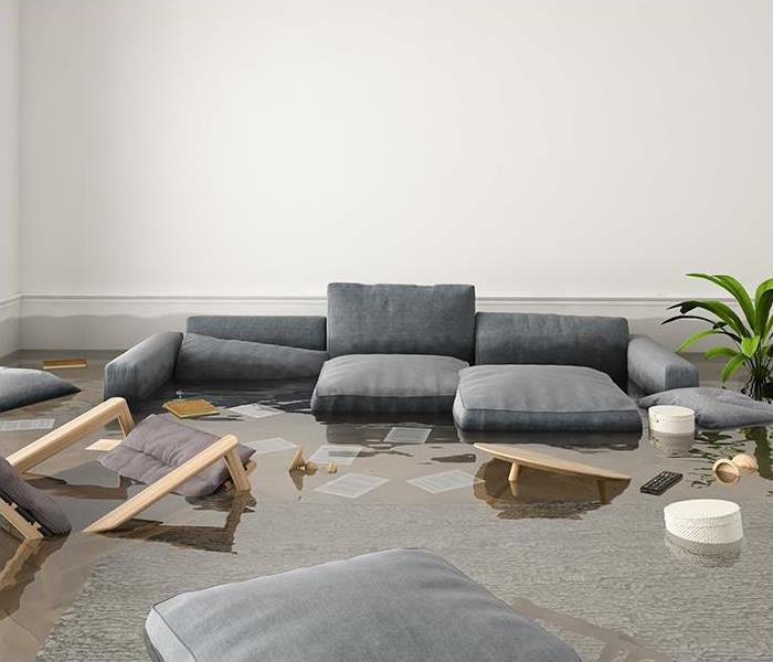 Water damaged furniture