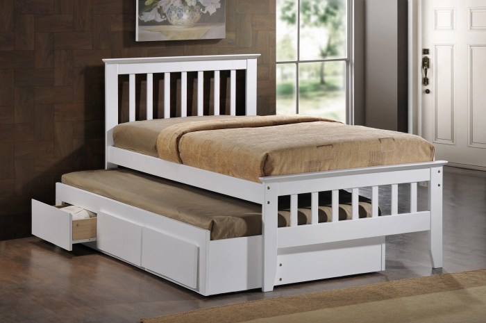 King single floor bed